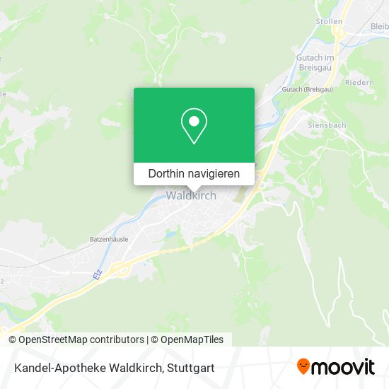 Kandel-Apotheke Waldkirch Karte