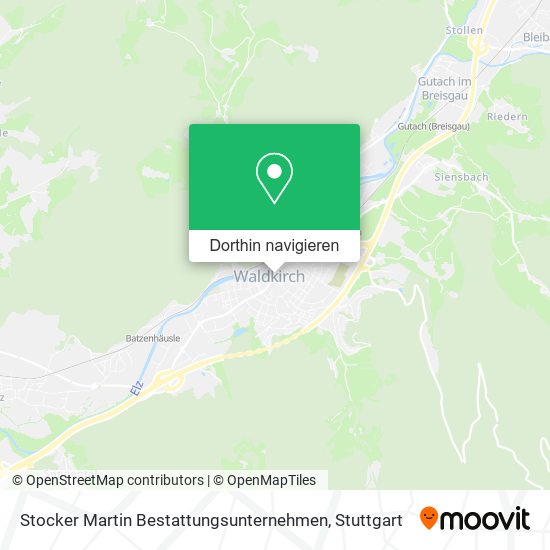 Stocker Martin Bestattungsunternehmen Karte