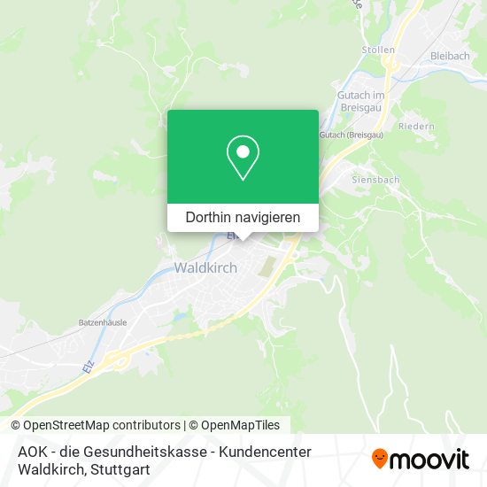 AOK - die Gesundheitskasse - Kundencenter Waldkirch Karte