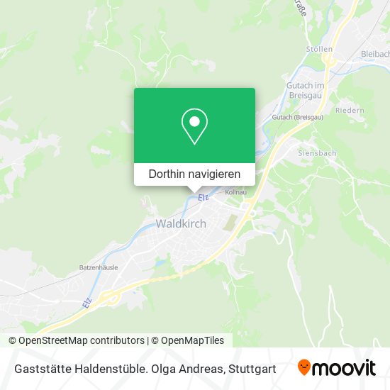 Gaststätte Haldenstüble. Olga Andreas Karte