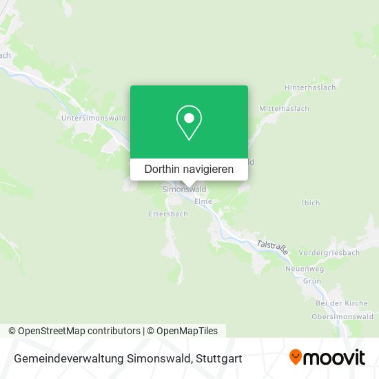 Gemeindeverwaltung Simonswald Karte