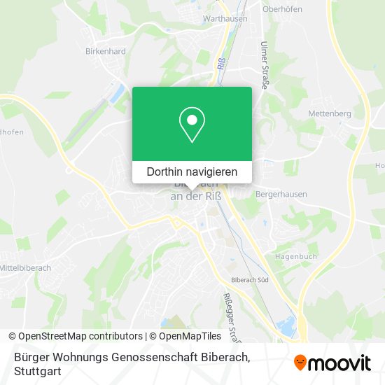 Bürger Wohnungs Genossenschaft Biberach Karte