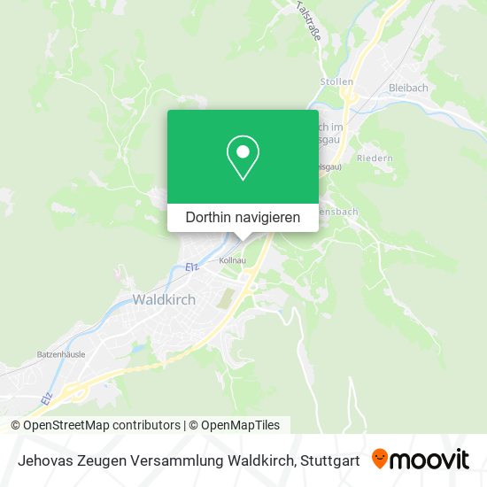 Jehovas Zeugen Versammlung Waldkirch Karte