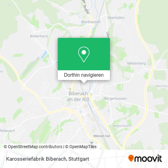 Karosseriefabrik Biberach Karte