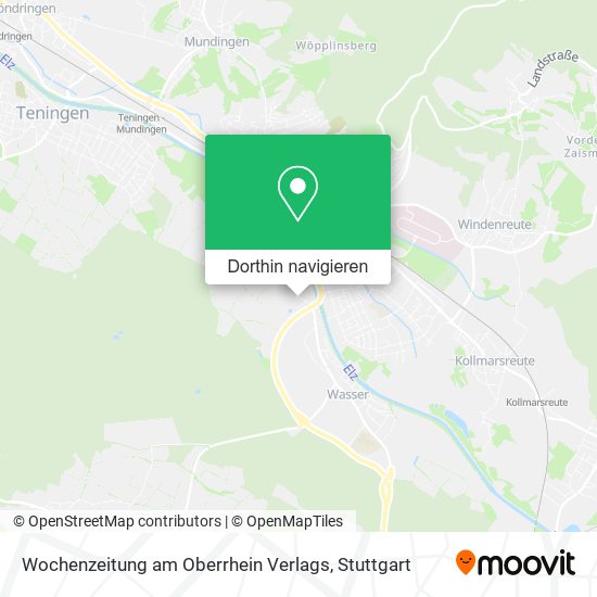 Wochenzeitung am Oberrhein Verlags Karte