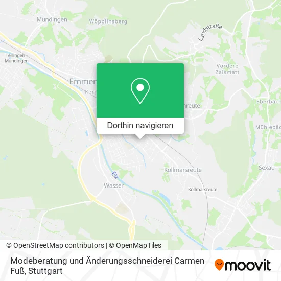 Modeberatung und Änderungsschneiderei Carmen Fuß Karte