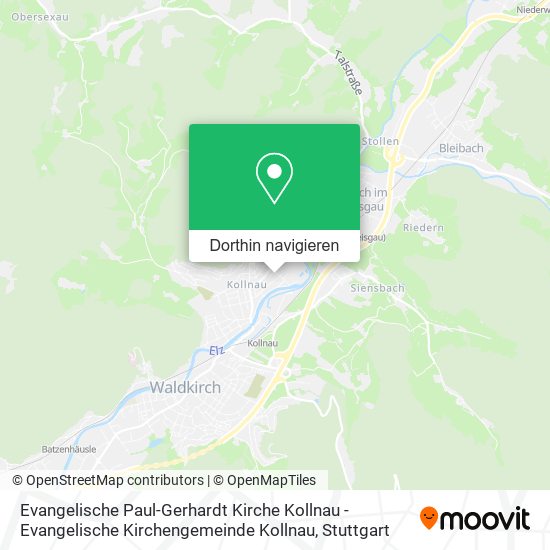 Evangelische Paul-Gerhardt Kirche Kollnau - Evangelische Kirchengemeinde Kollnau Karte