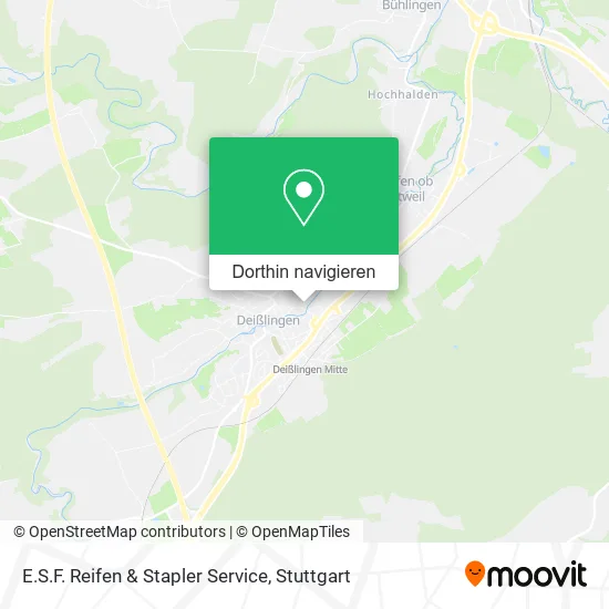 E.S.F. Reifen & Stapler Service Karte