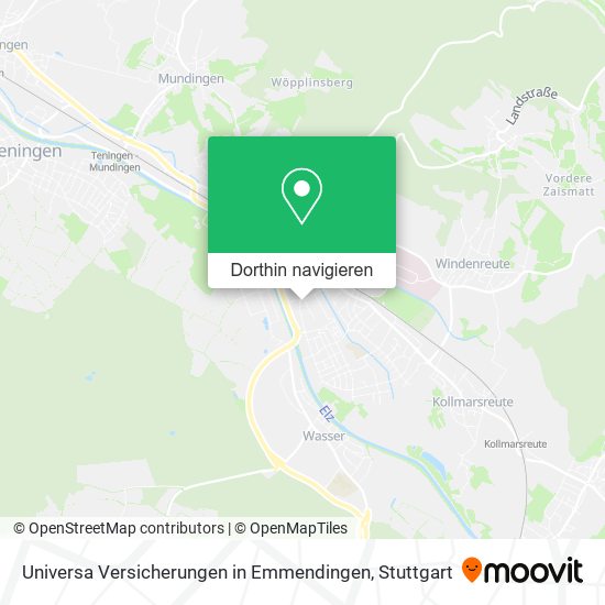 Universa Versicherungen in Emmendingen Karte