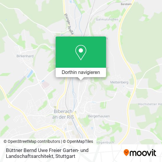 Büttner Bernd Uwe Freier Garten- und Landschaftsarchitekt Karte