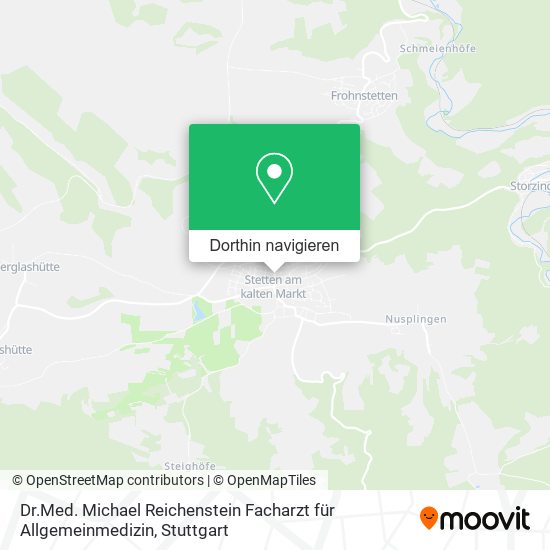Dr.Med. Michael Reichenstein Facharzt für Allgemeinmedizin Karte