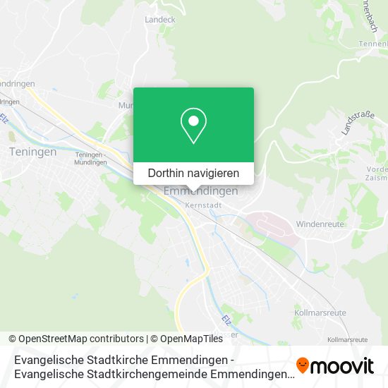 Evangelische Stadtkirche Emmendingen - Evangelische Stadtkirchengemeinde Emmendingen Karte