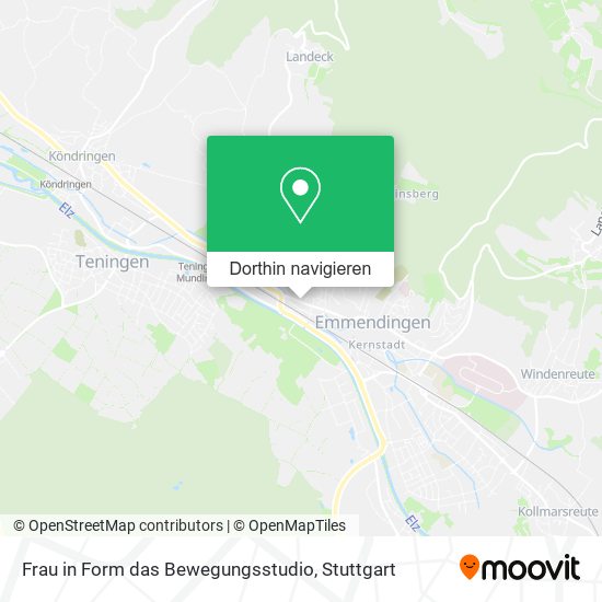 Frau in Form das Bewegungsstudio Karte