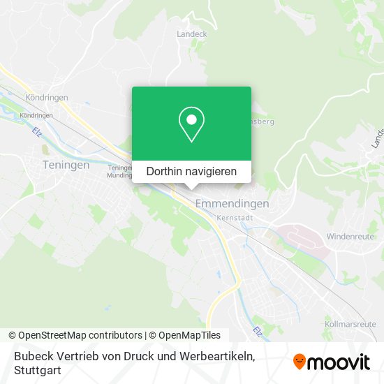 Bubeck Vertrieb von Druck und Werbeartikeln Karte