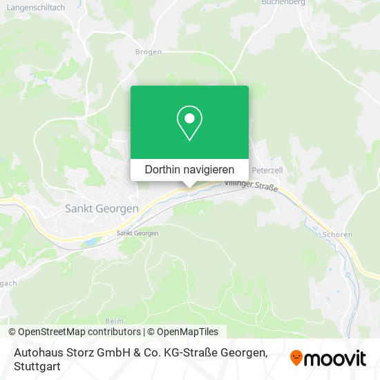 Autohaus Storz GmbH & Co. KG-Straße Georgen Karte