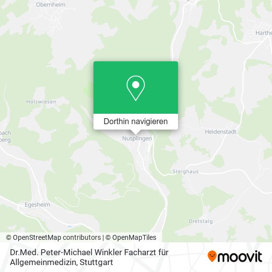 Dr.Med. Peter-Michael Winkler Facharzt für Allgemeinmedizin Karte