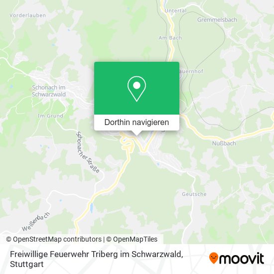 Freiwillige Feuerwehr Triberg im Schwarzwald Karte
