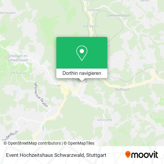 Event Hochzeitshaus Schwarzwald Karte
