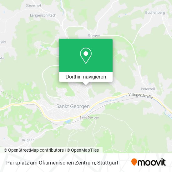 Parkplatz am Ökumenischen Zentrum Karte