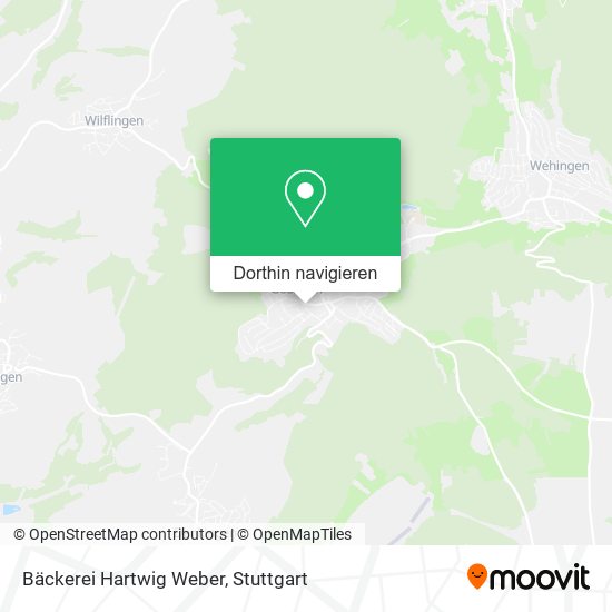 Bäckerei Hartwig Weber Karte