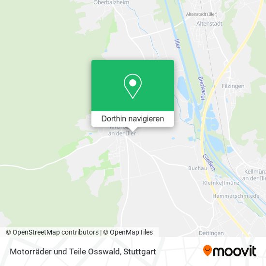 Motorräder und Teile Osswald Karte