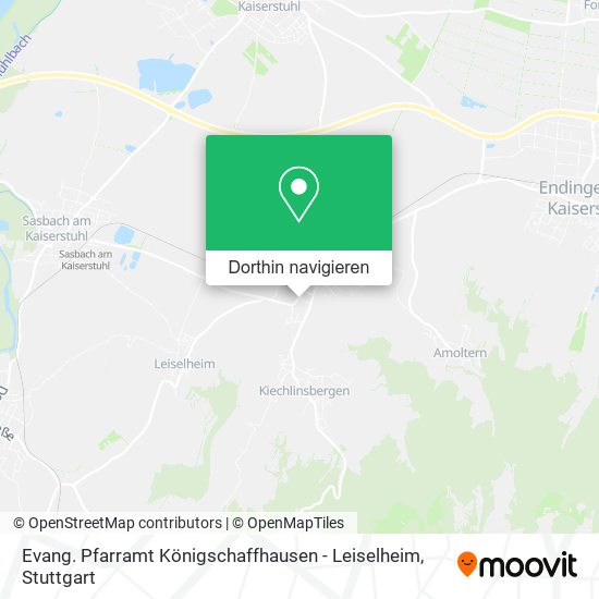 Evang. Pfarramt Königschaffhausen - Leiselheim Karte