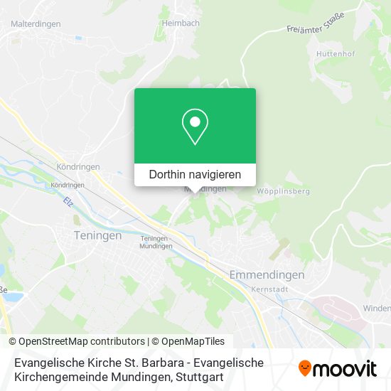 Evangelische Kirche St. Barbara - Evangelische Kirchengemeinde Mundingen Karte