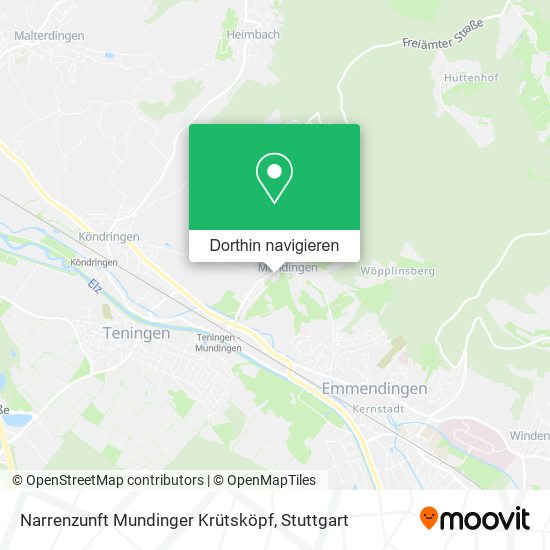 Narrenzunft Mundinger Krütsköpf Karte