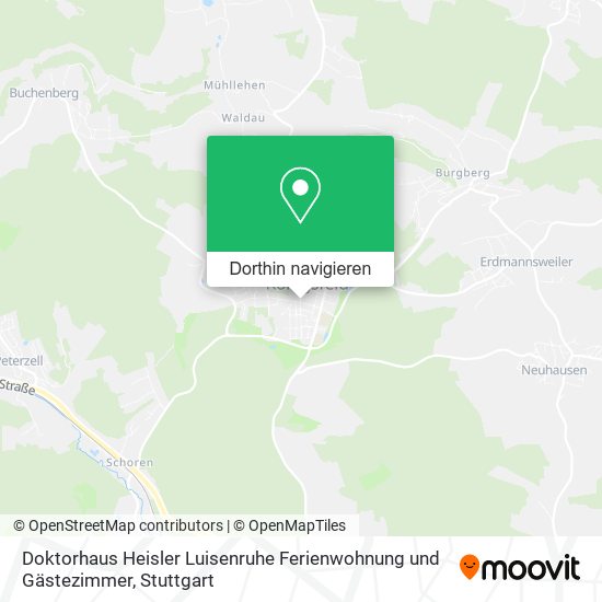 Doktorhaus Heisler Luisenruhe Ferienwohnung und Gästezimmer Karte