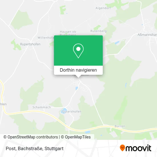Post, Bachstraße Karte