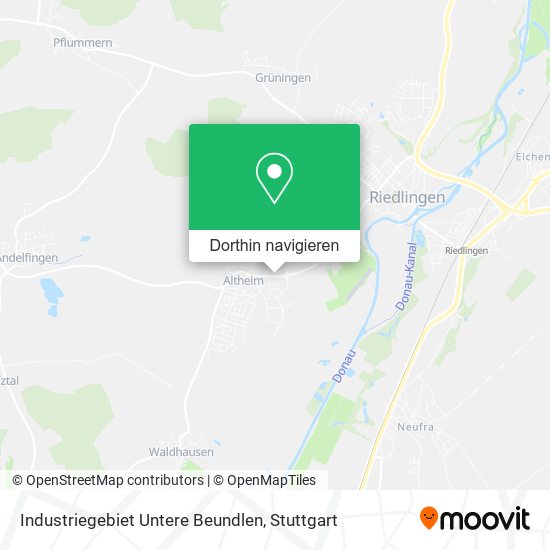 Industriegebiet Untere Beundlen Karte