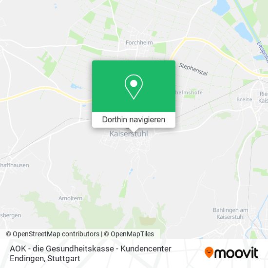 AOK - die Gesundheitskasse - Kundencenter Endingen Karte