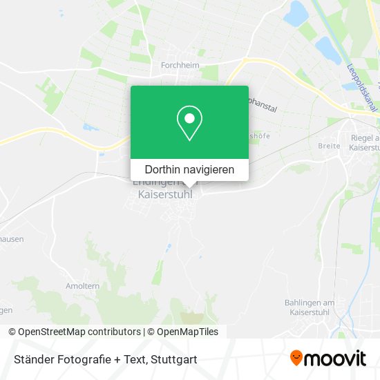 Ständer Fotografie + Text Karte