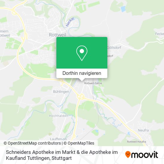 Schneiders Apotheke im Markt & die Apotheke im Kaufland Tuttlingen Karte