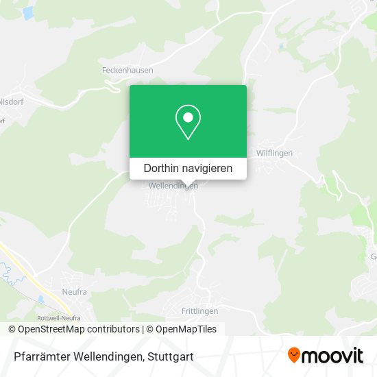 Pfarrämter Wellendingen Karte
