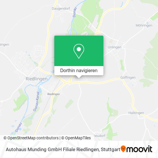 Autohaus Munding GmbH Filiale Riedlingen Karte