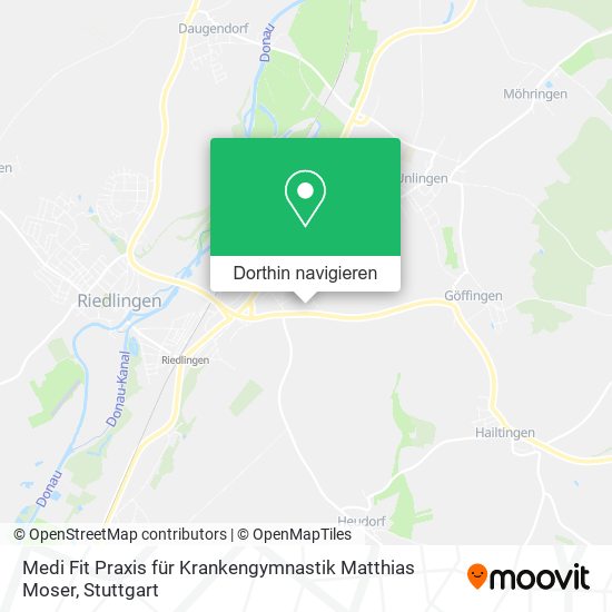 Medi Fit Praxis für Krankengymnastik Matthias Moser Karte