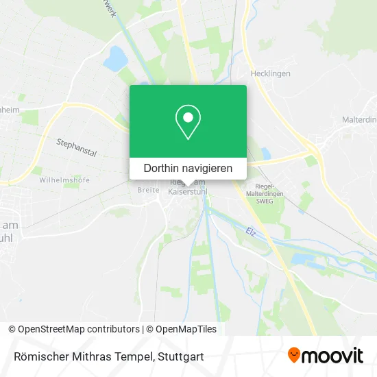 Römischer Mithras Tempel Karte