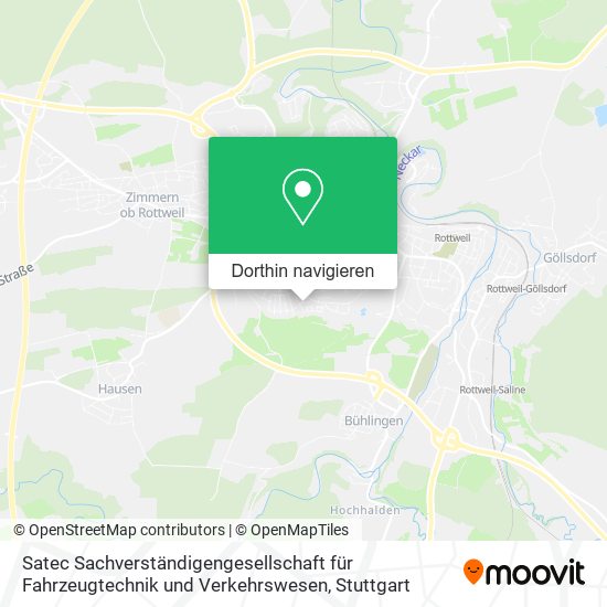 Satec Sachverständigengesellschaft für Fahrzeugtechnik und Verkehrswesen Karte