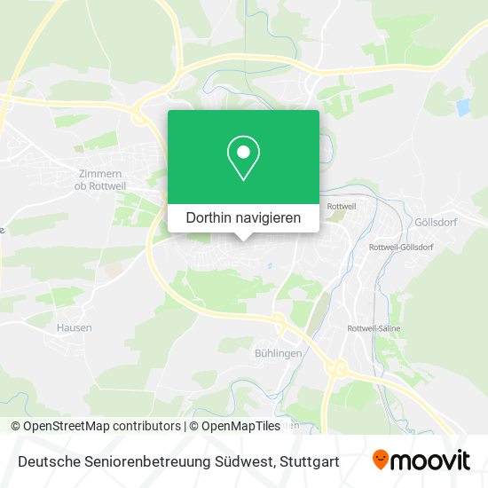 Deutsche Seniorenbetreuung Südwest Karte