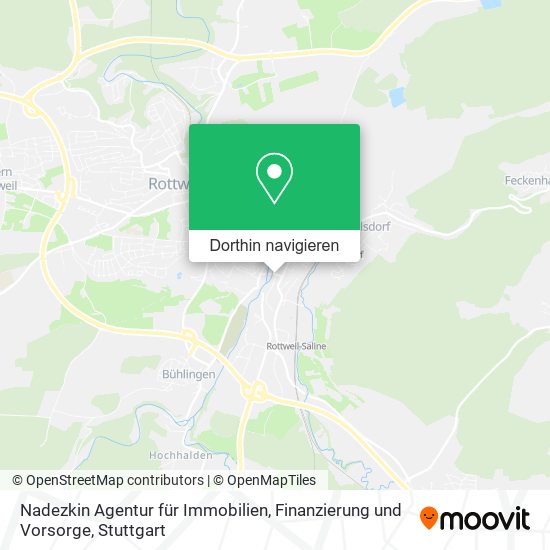 Nadezkin Agentur für Immobilien, Finanzierung und Vorsorge Karte