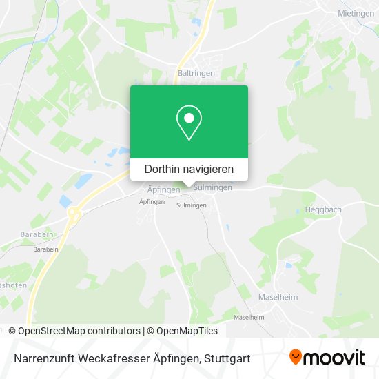 Narrenzunft Weckafresser Äpfingen Karte