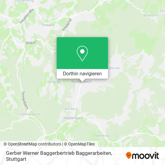 Gerber Werner Baggerbertrieb Baggerarbeiten Karte