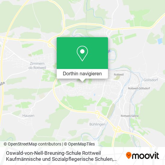 Oswald-von-Nell-Breuning-Schule Rottweil Kaufmännische und Sozialpflegerische Schulen Karte