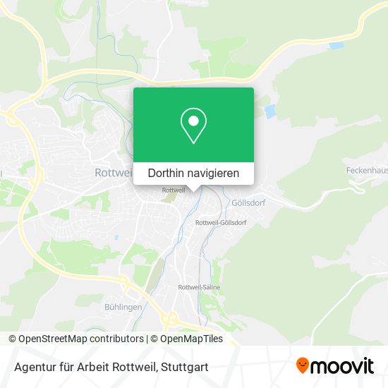 Agentur für Arbeit Rottweil Karte