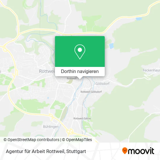 Agentur für Arbeit Rottweil Karte