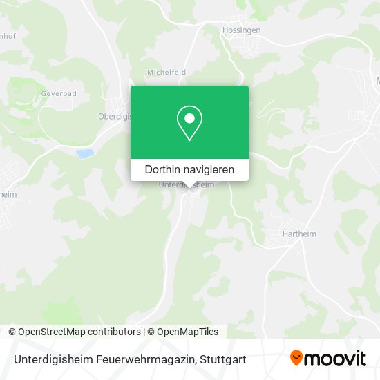 Unterdigisheim Feuerwehrmagazin Karte