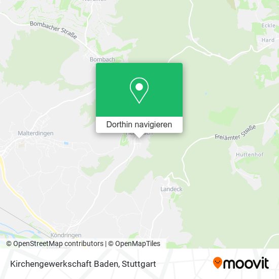 Kirchengewerkschaft Baden Karte