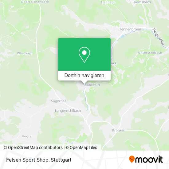 Felsen Sport Shop Karte