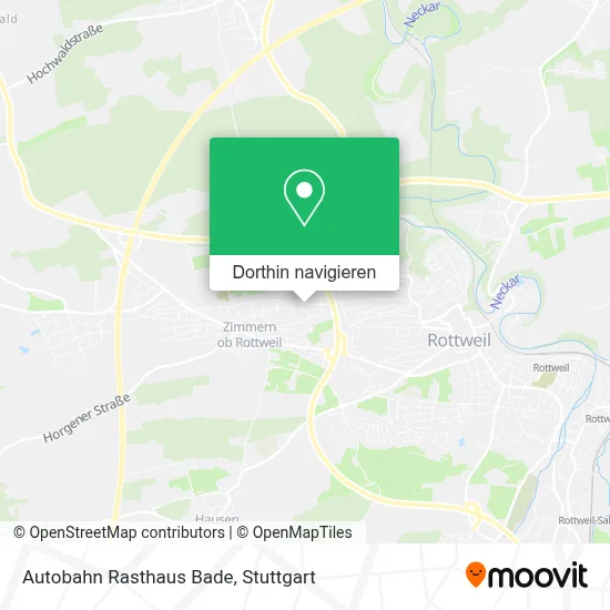 Autobahn Rasthaus Bade Karte